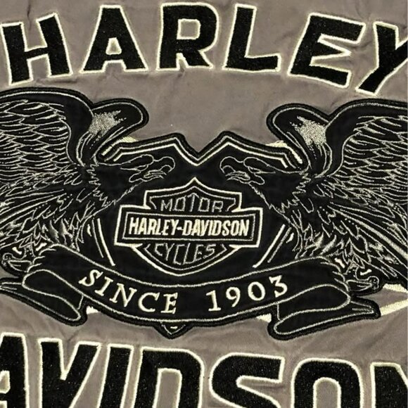 Harley-Davidson Button Shirt Large Men, Embroidery Design - Picture 2 of 6